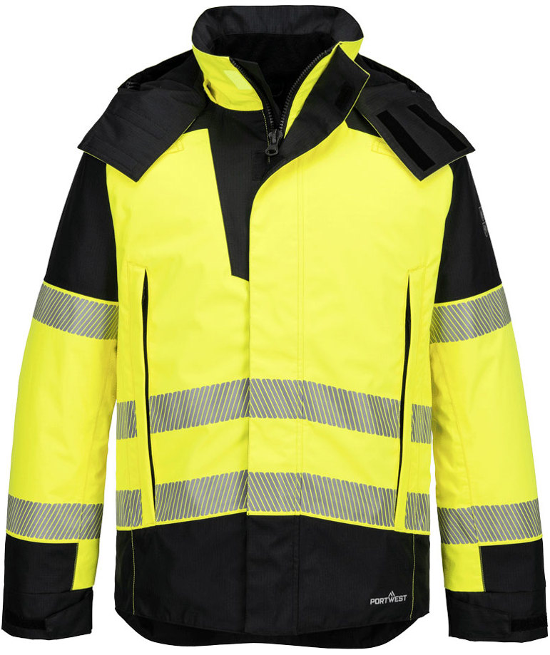 Portwest PW3 Modaflame Arc vinterjacka, Varsel Gul/Svart