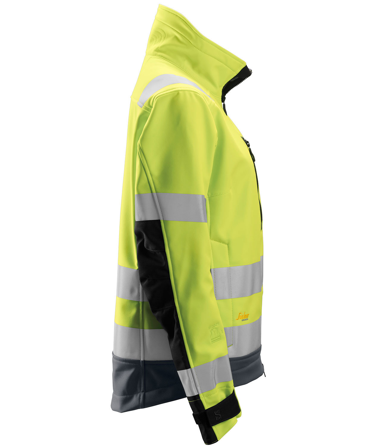 Snickers AllroundWork dame softshelljakke 1237, Hi-Vis Gul/Steel Grey, large image number 2