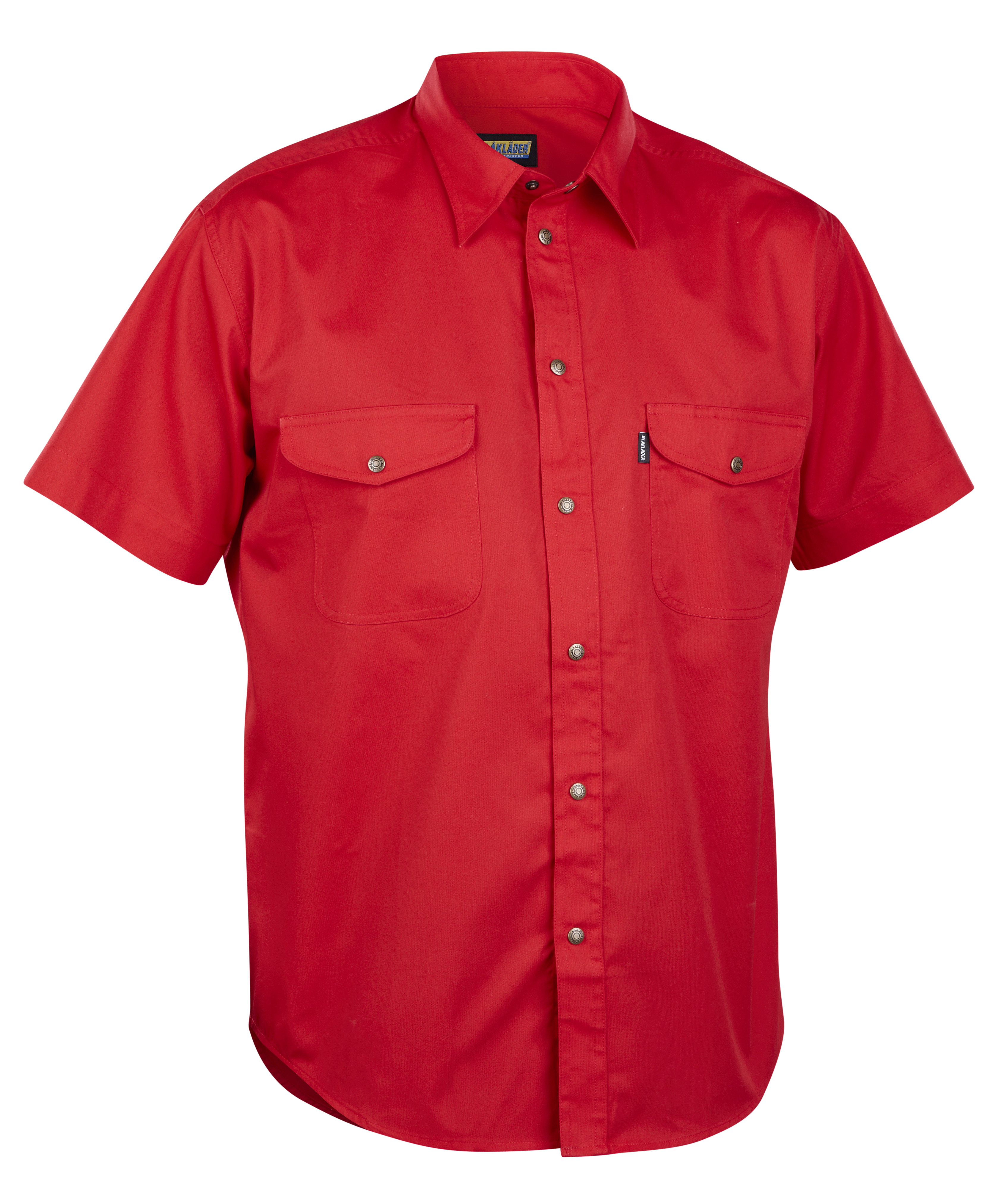 Bl&aring;kl&auml;der kort&auml;rmad skjorta, R&ouml;d
