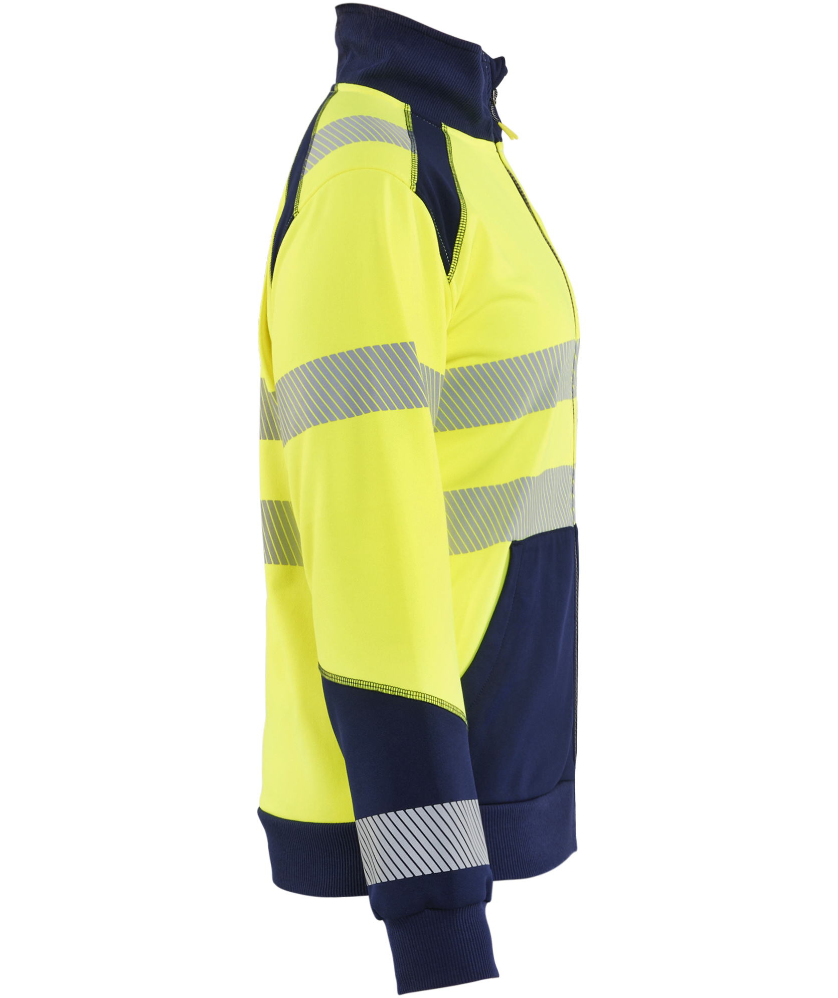 Bl&aring;kl&auml;der women's cardigan, Hi-Vis yellow/marine, large image number 3