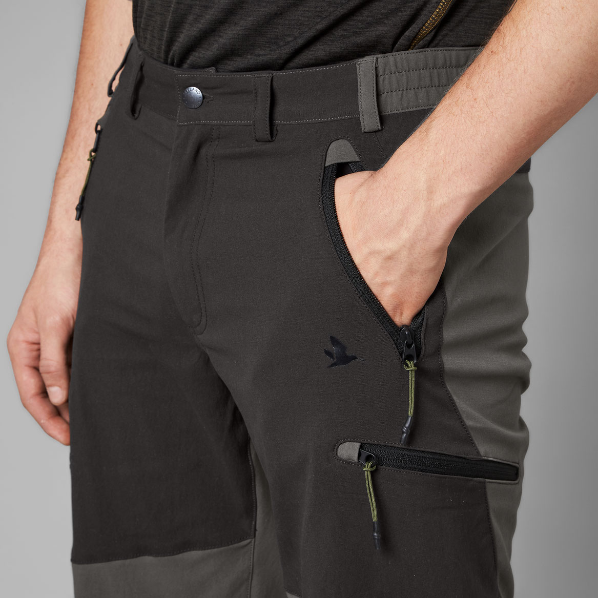 Seeland Outdoor stretch bukse, Black/Grey, large image number 4