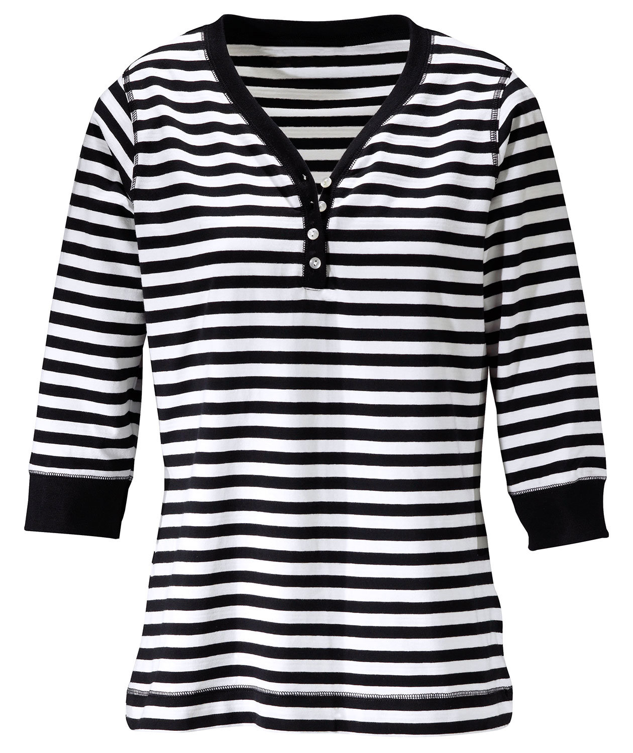 Hejco 3/4 ermet dame T-shirt, Svart