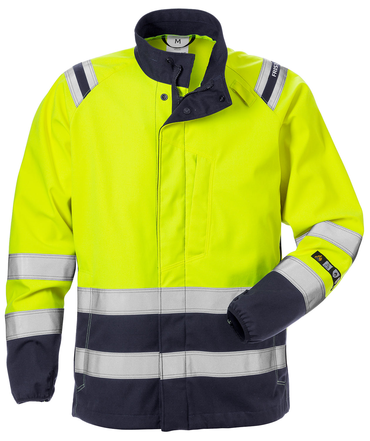 Fristads Flamestat dame softshelljakke 4076, Hi-Vis gul/marine