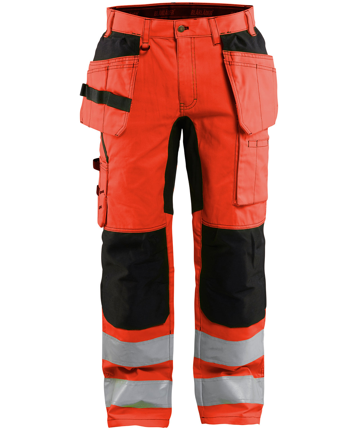 Bl&aring;kl&auml;der h&aring;ndverksbukse, Hi-vis R&oslash;d/Svart
