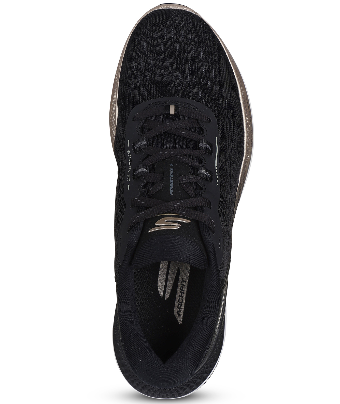 Skechers Go Run Persistence 2 dame l&oslash;besko, Black, large image number 2