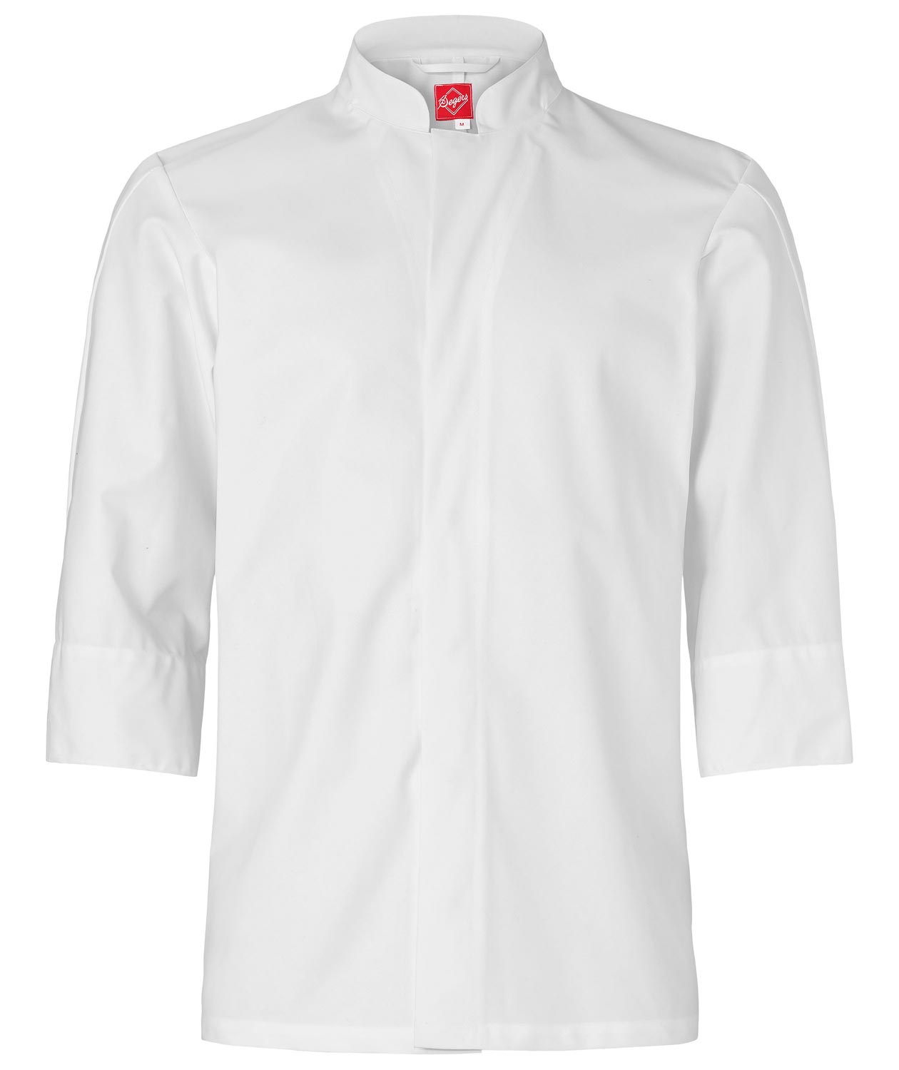 Segers 1501 3/4 &auml;rmad kockskjorta, Vit