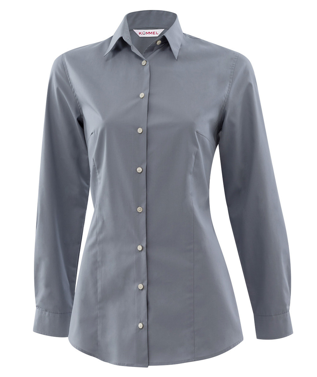 K&uuml;mmel Frankfurt Classic fit dameskjorte med ekstra &aelig;rmel&aelig;ngde, Gr&aring;