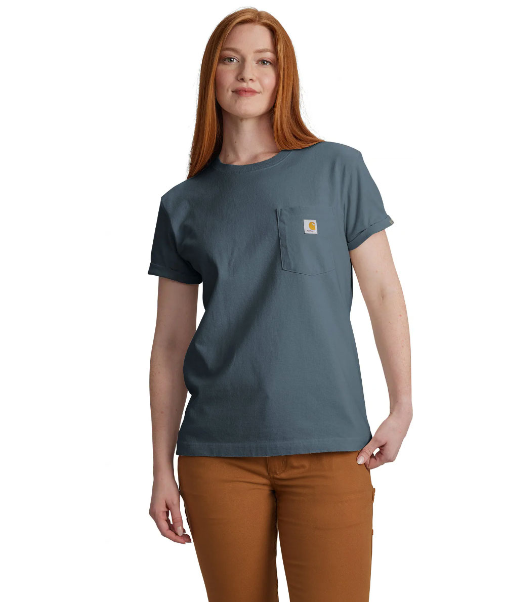 Carhartt Dearborn T-shirt dam, Iron Blue, large image number 1