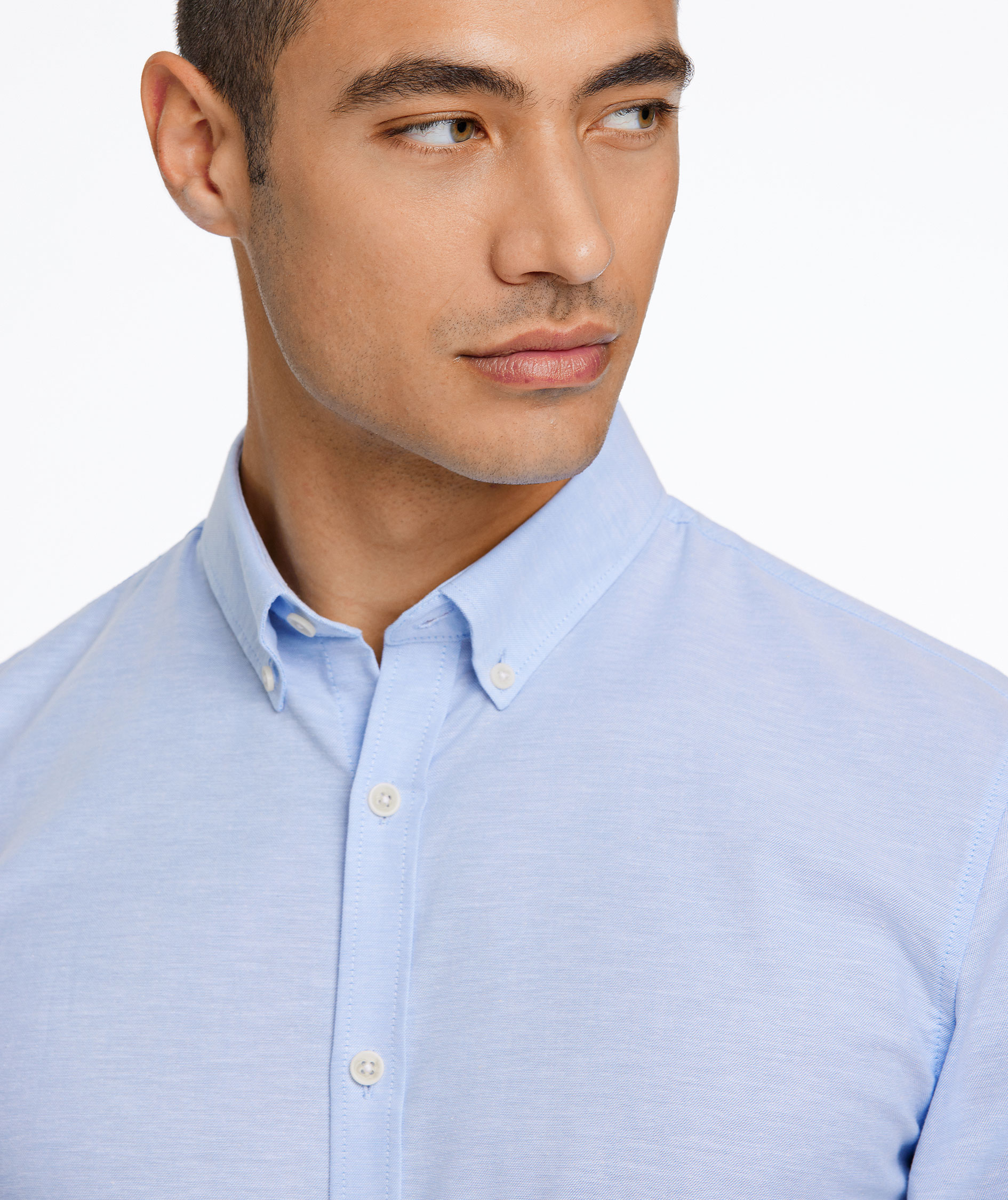 Lindbergh Oxford superflex skjorta, LT Blue Mix, large image number 3