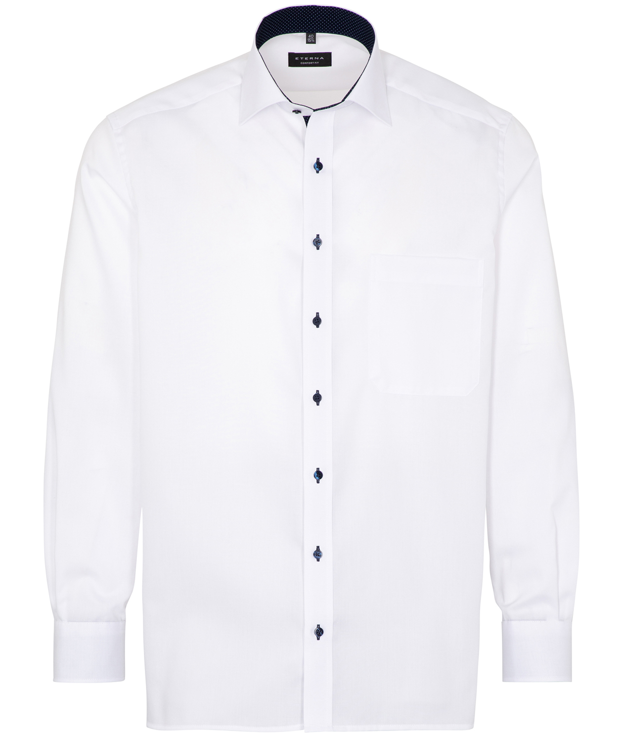 Eterna Fein Oxford Comfort fit skjorte, White 
