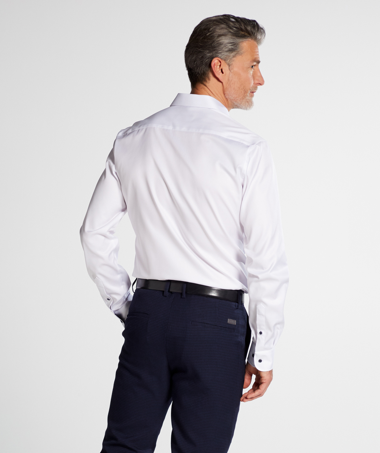 Eterna Cover Slim fit skjorta med kontrast, White, large image number 2