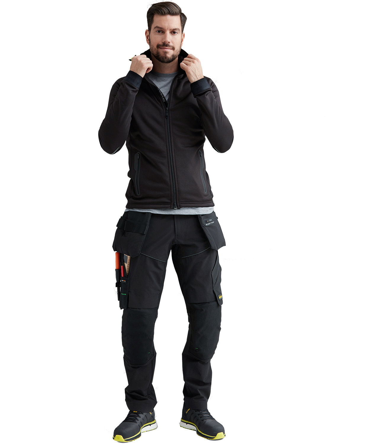 Snickers FlexiWork fleecetr&ouml;ja 8002, Svart