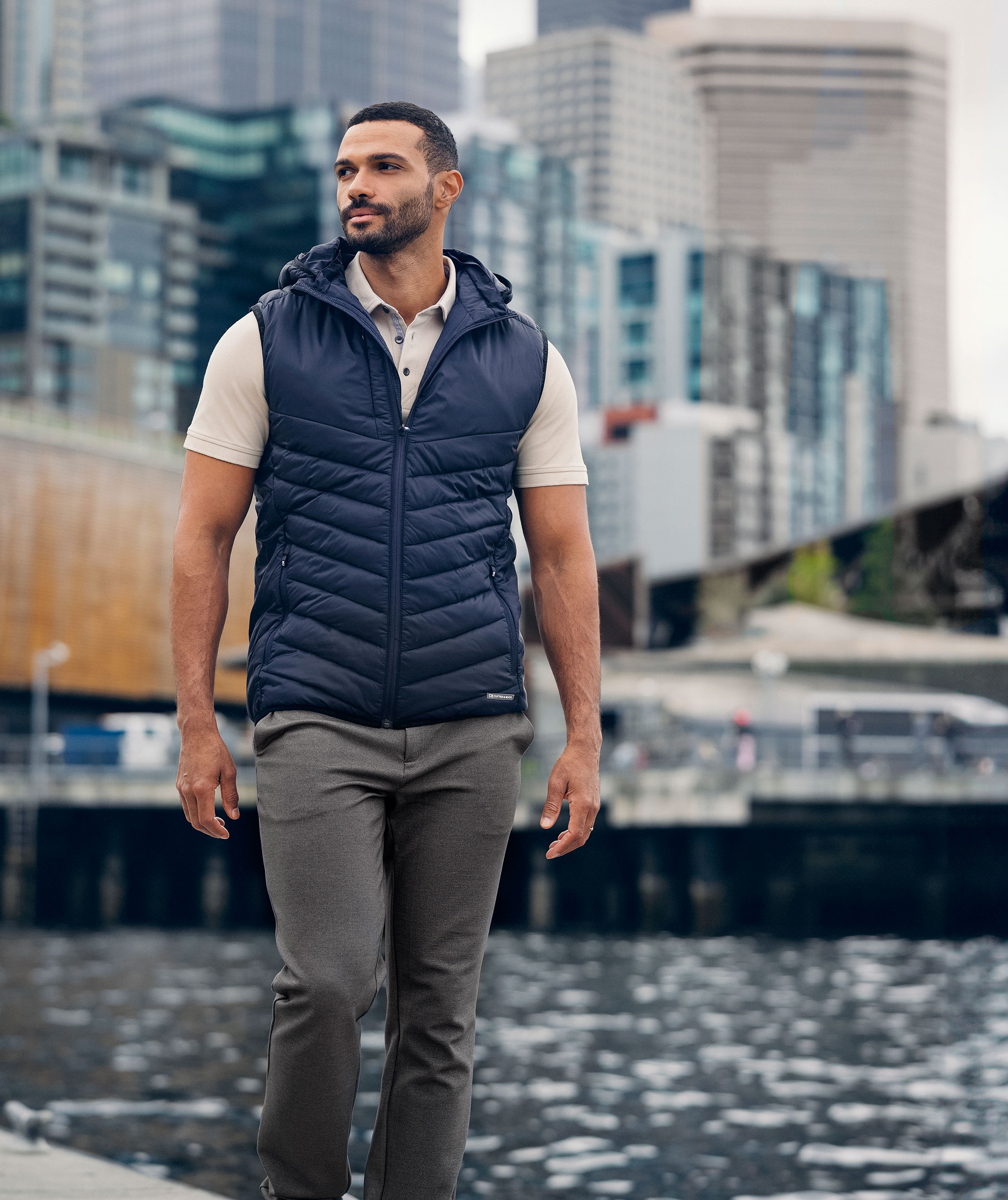 Cutter & Buck Mount Adams vatteret vest, Dark navy, large image number 5