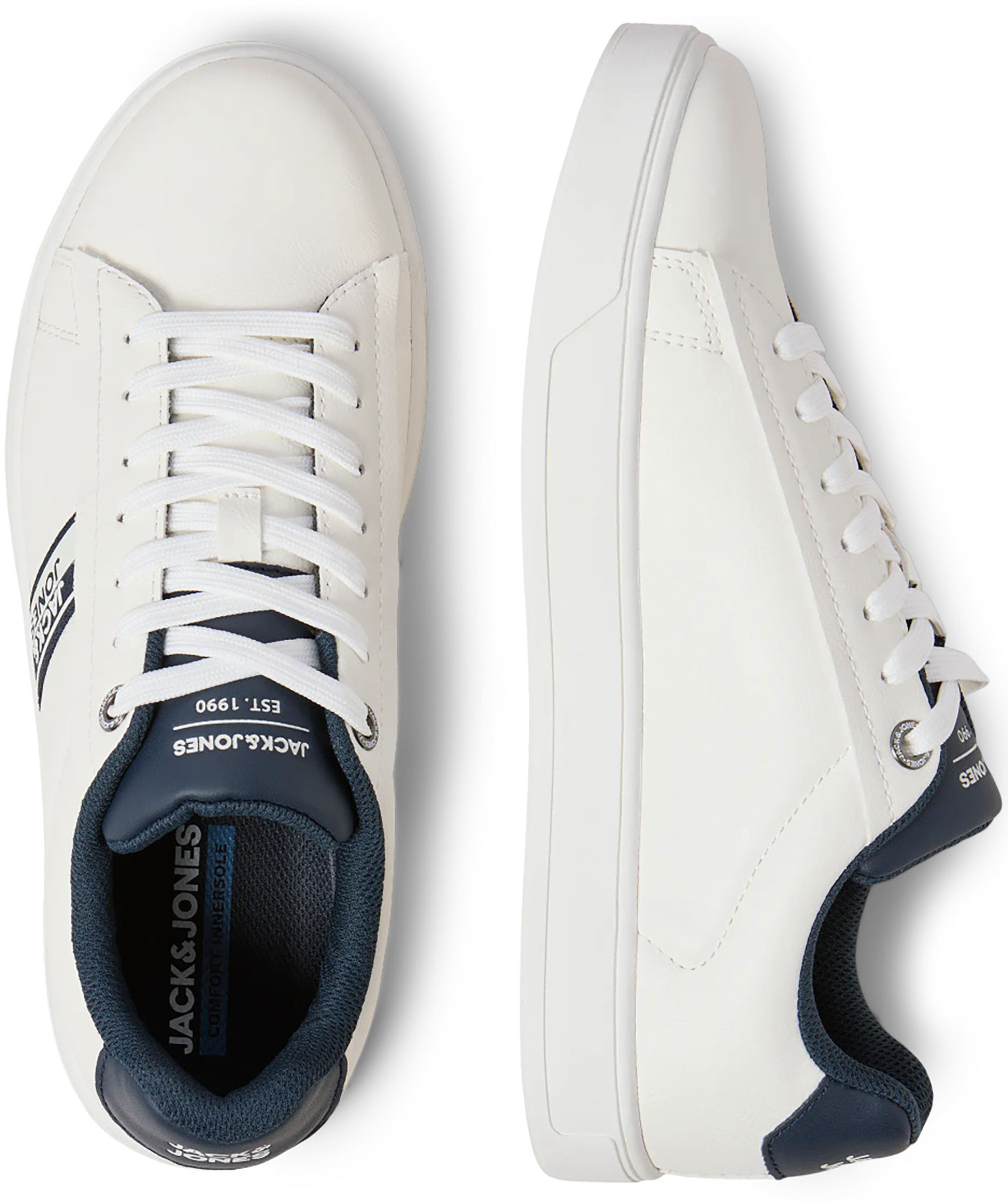 Jack & Jones JFWREX PU sneakers, White, large image number 5