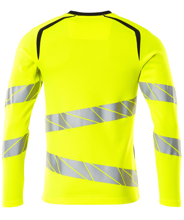 Mascot Accelerate Safe langermet T-skjorte, Hi-Vis Gul/M&oslash;rk Marine