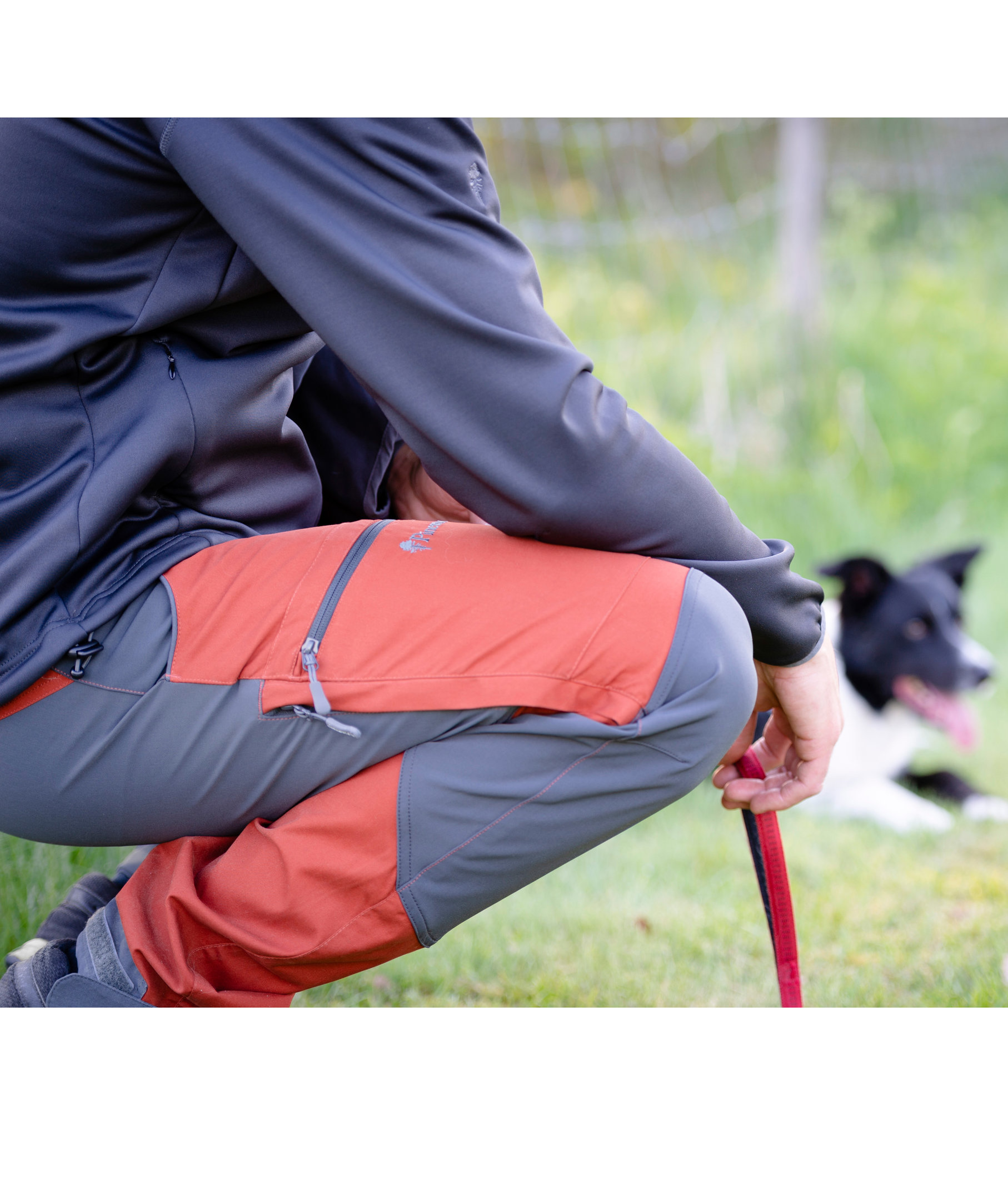 Pinewood Caribou TC bukser, Terracotta/Gr&aring;, large image number 3