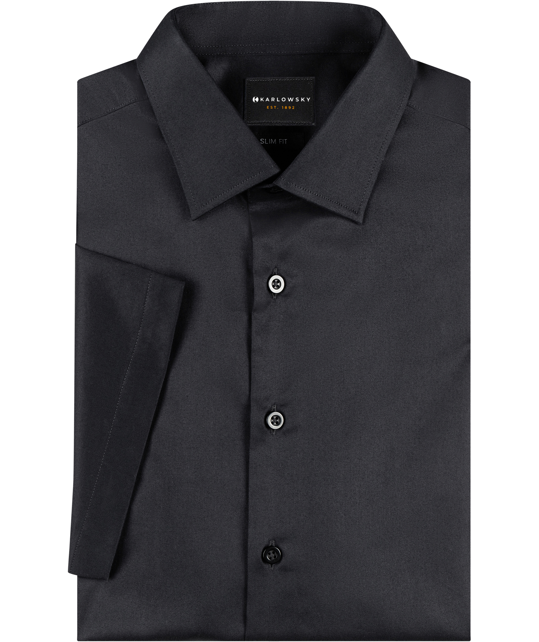 Karlowsky slim fit kurz&auml;rmlige Damenhemd, Black, large image number 5