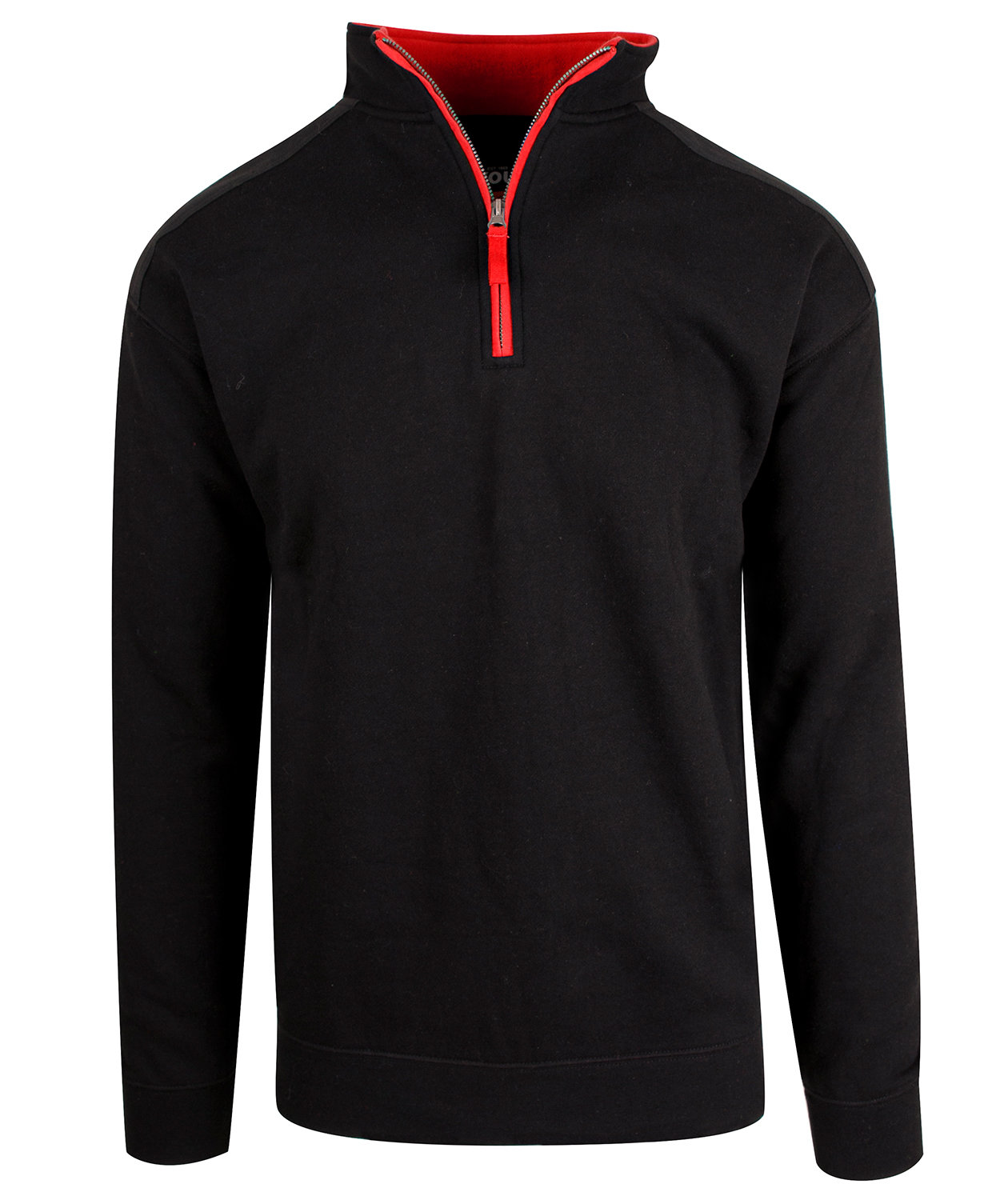 YOU Valdez sweat  med dragkedja, Svart/R&ouml;d