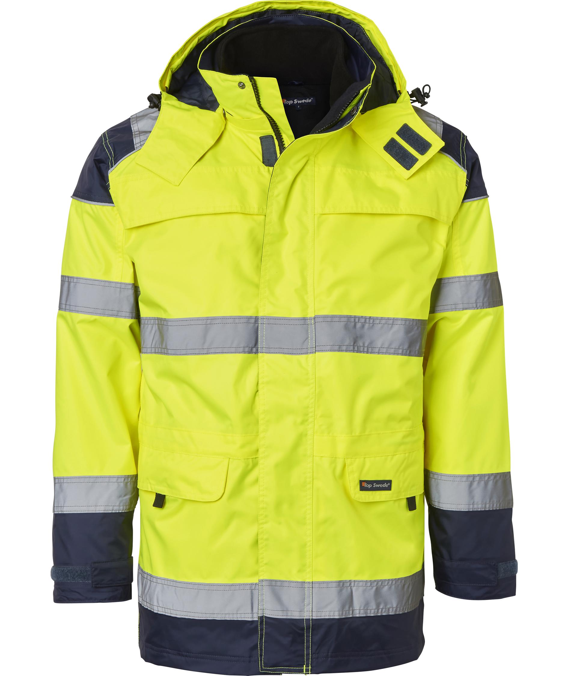 Top Swede 3-i-1 parkas 126, Varsel Gul/Navy