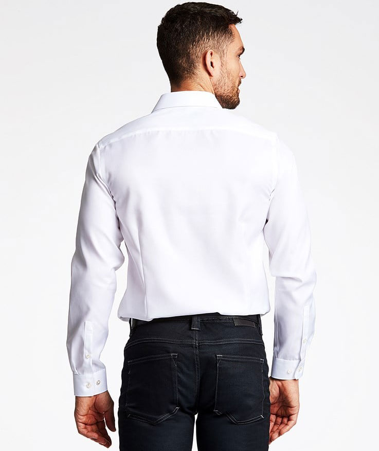 Lindbergh Technical Cover Modern fit skjorte, Hvid, large image number 5