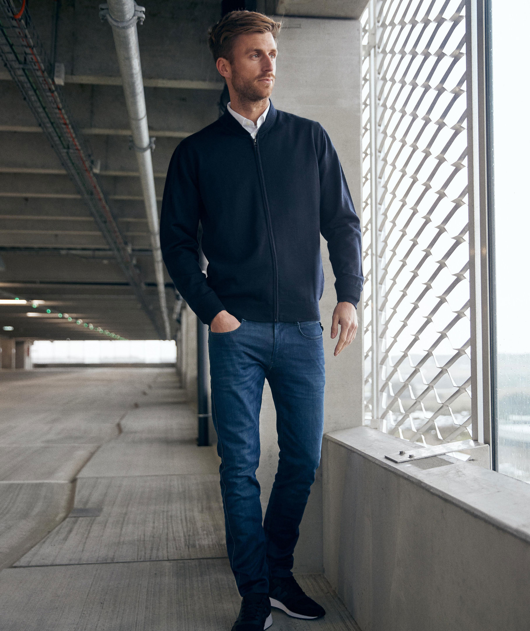 Clipper Milan Cardigan med merinoull, Dark navy