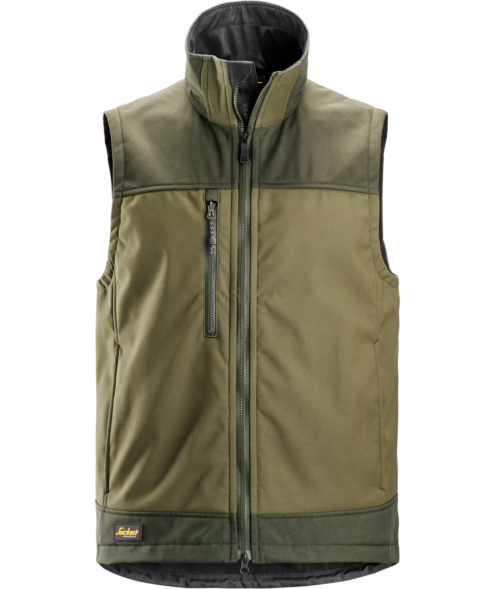 Snickers&nbsp;AllroundWork softshellvest 4506, Khaki Green/Dark Khaki Green, Khaki Green/Dark Khaki Green, swatch