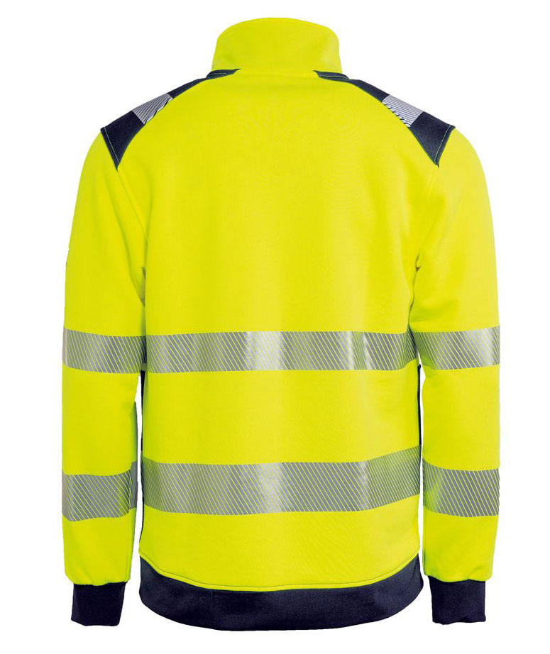 Tranemo Cardigan, Hi-Vis gelb/marine