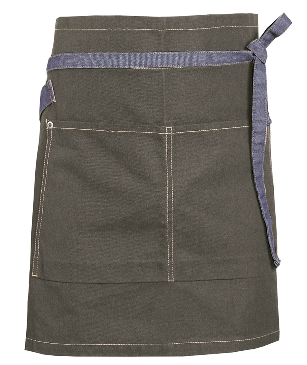 Nybo Workwear New Nordic forkle med lommer, Brun/Bl&aring;