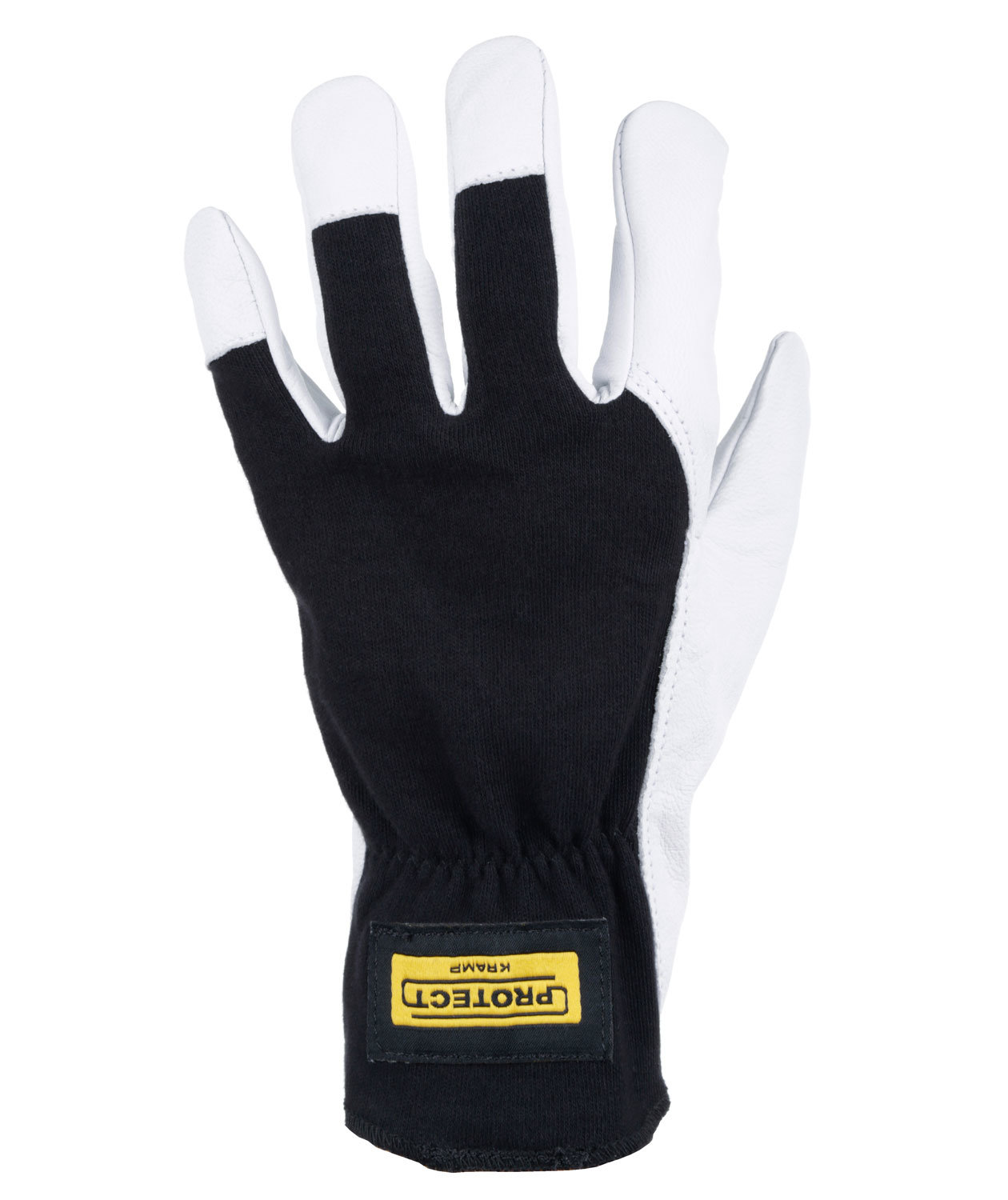 Kramp 3.009 arbejdshandsker i gedeskind, Sort/Hvid