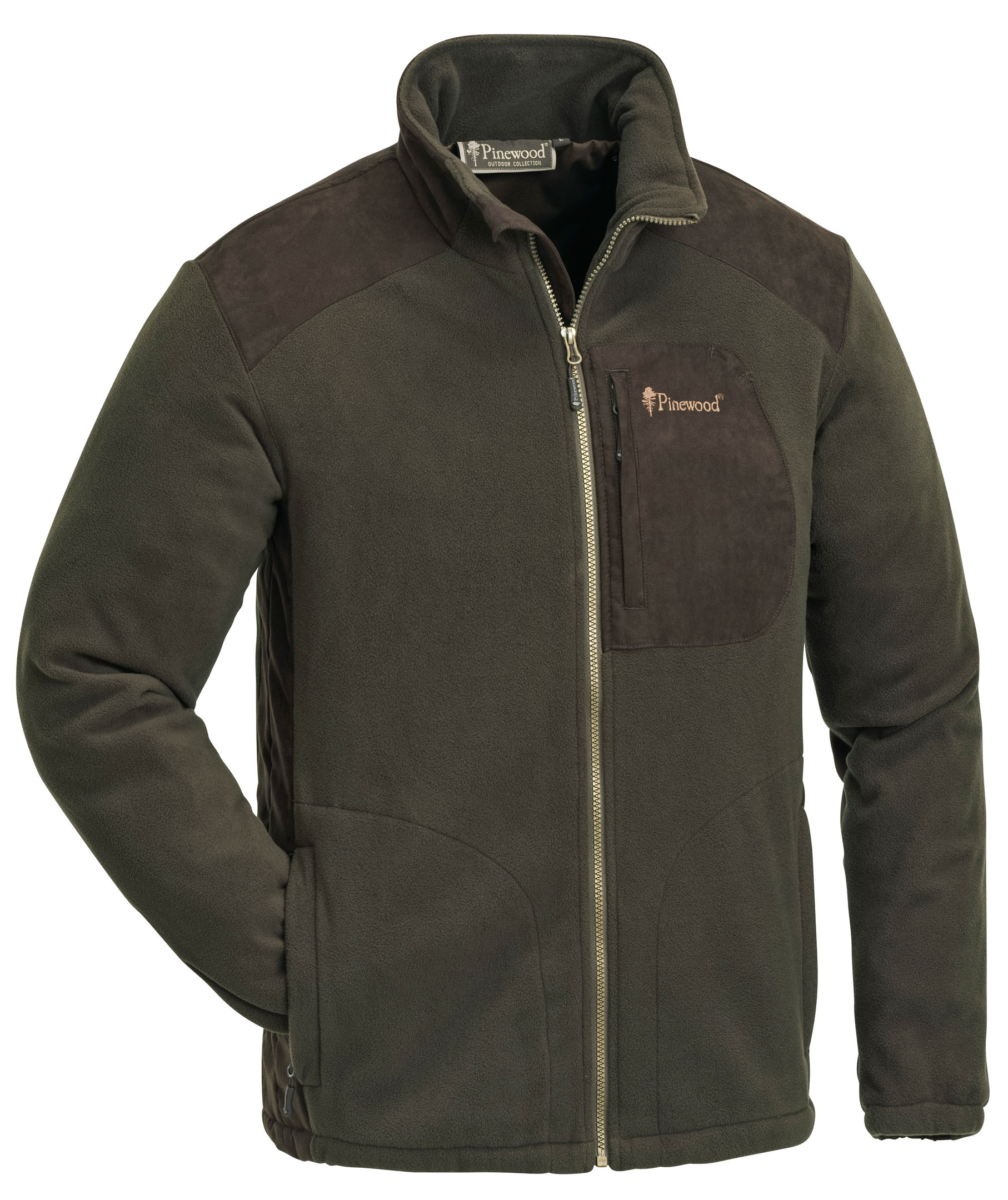 Pinewood Wildmark fleecejakke, Jagtbrun/suede brun, large image number 0