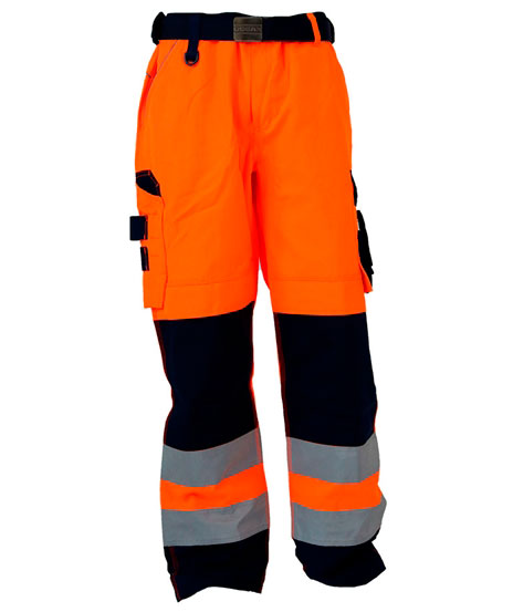 Ocean Thor arbejdsbukser, Hi-vis Orange/Marine, large image number 0