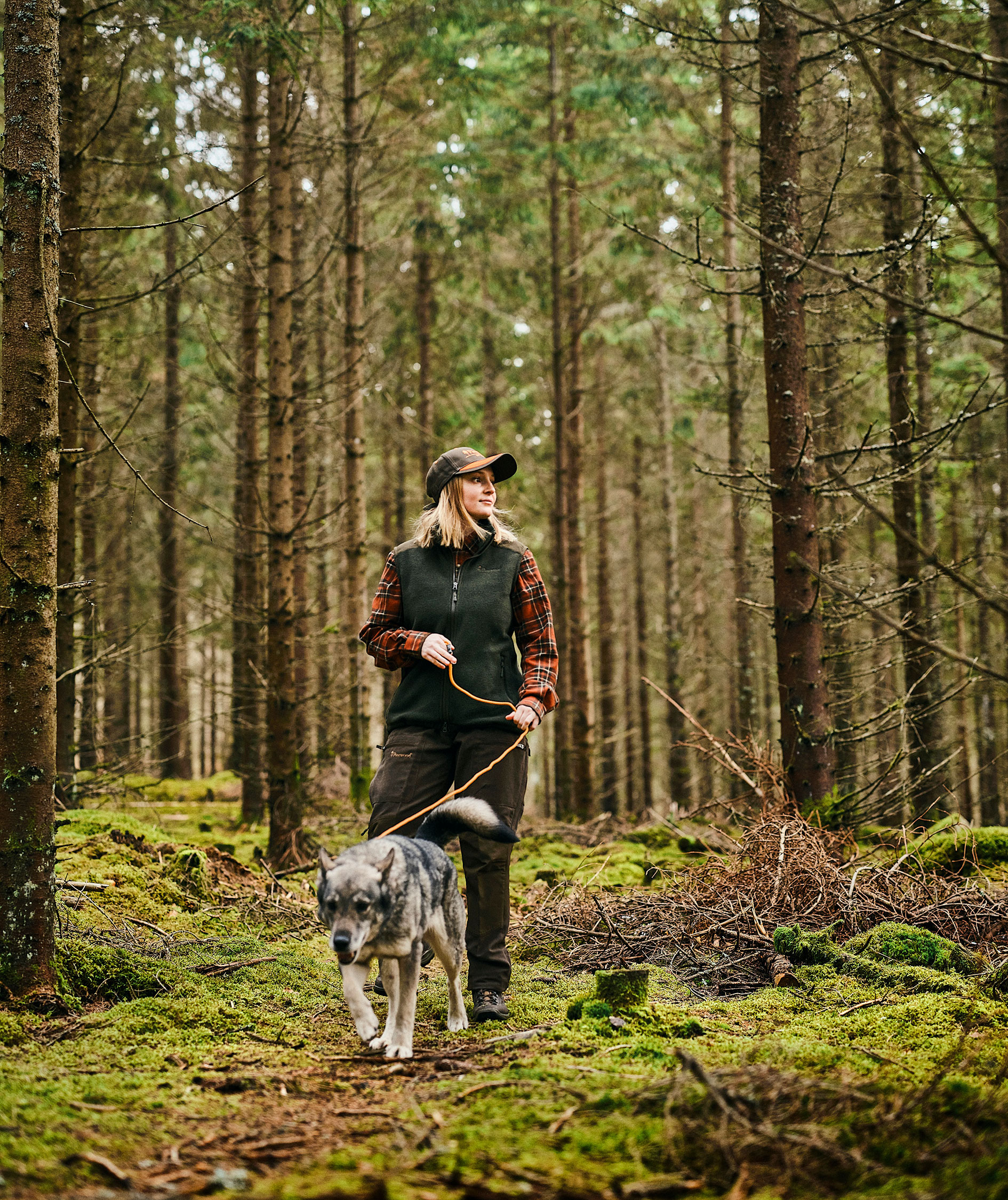 Pinewood Sm&aring;land Forest dame fleecevest, Hunting Green, large image number 1