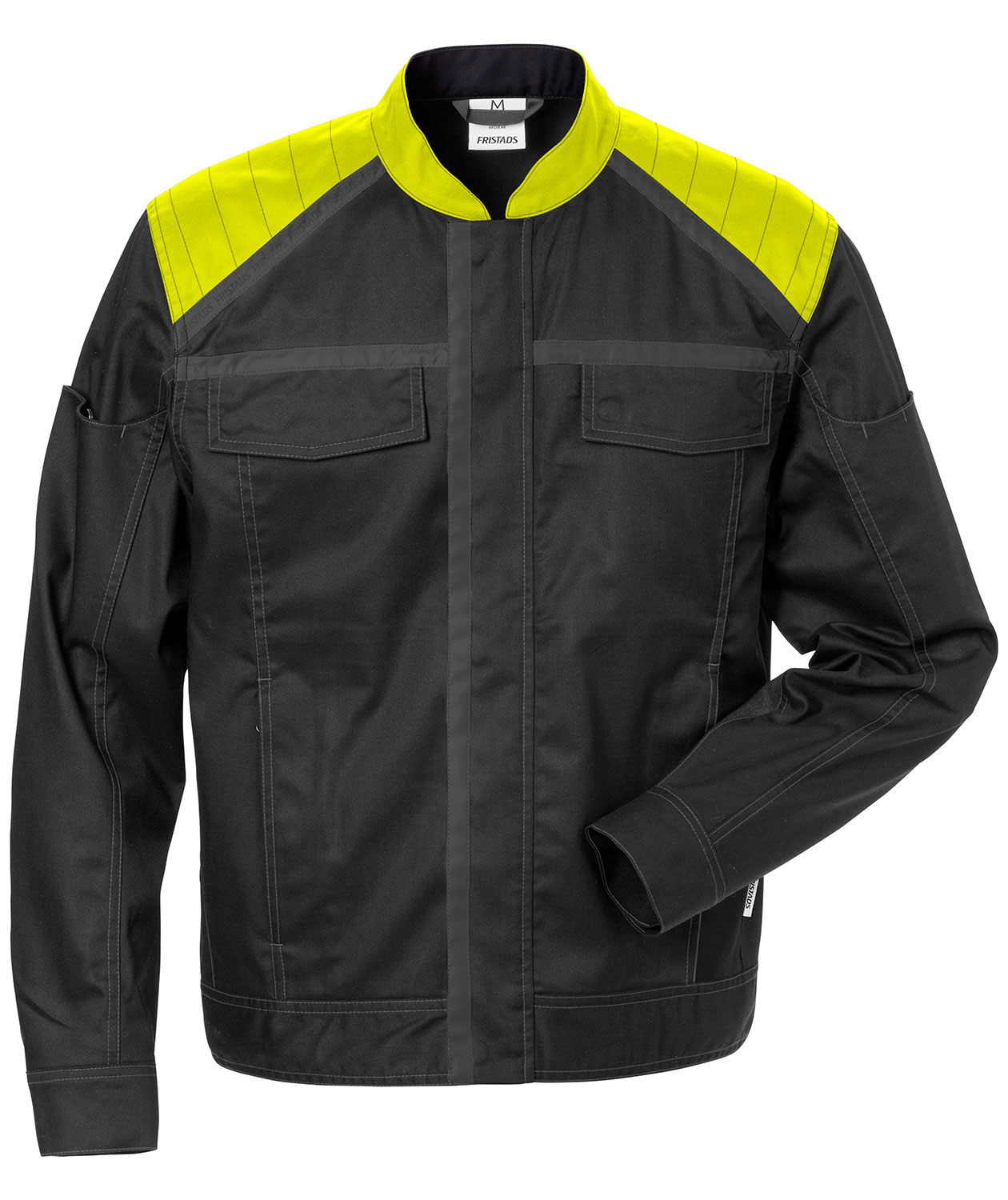 Fristads arbetsjacka 4555, Svart/Varselgul, Svart/Varselgul, swatch