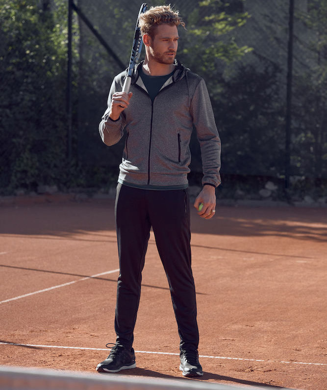 Clique Ottawa hoodie with full zipper, Grey Melange, large image number 1