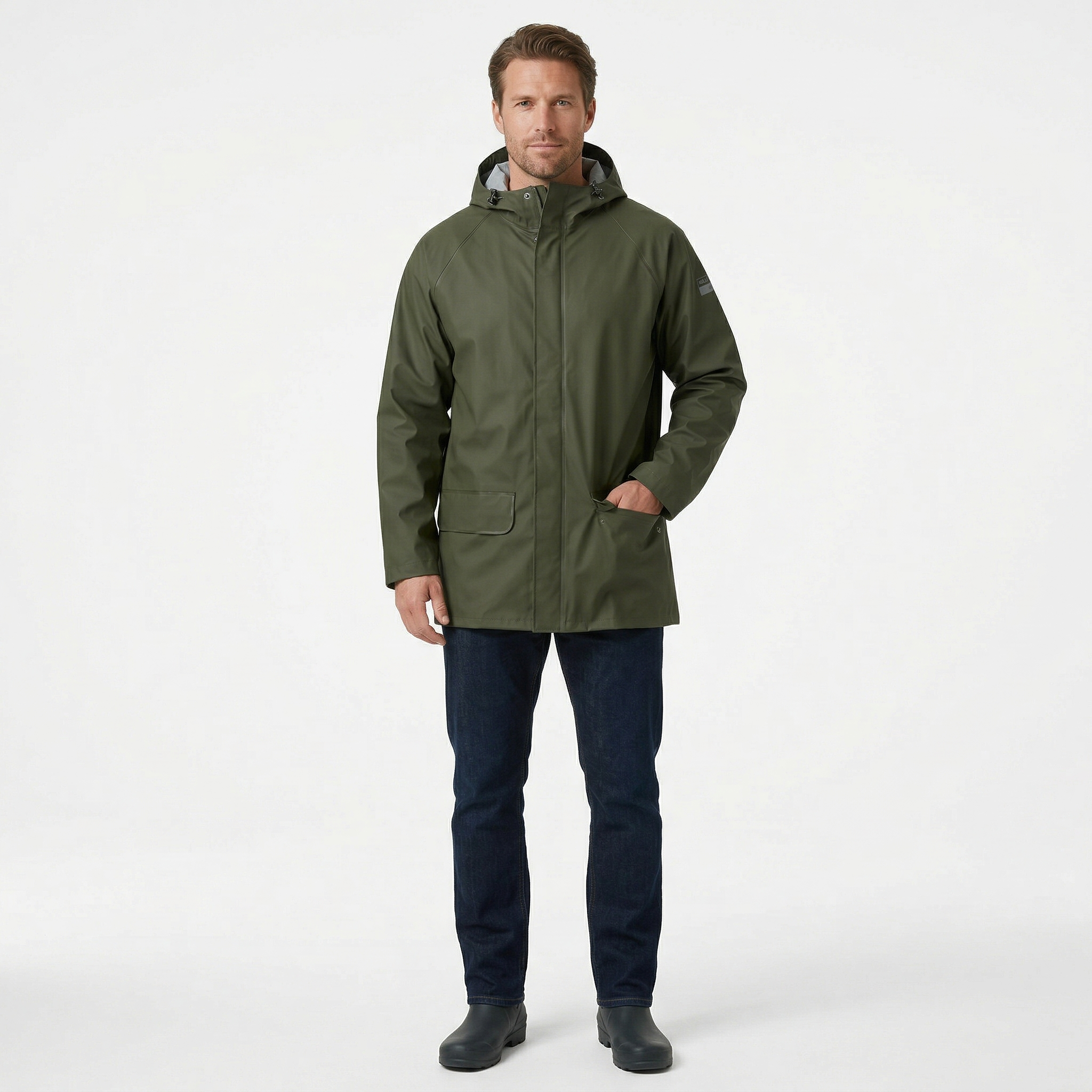 Helly Hansen Mandal rain jacket, Army Green, large image number 2