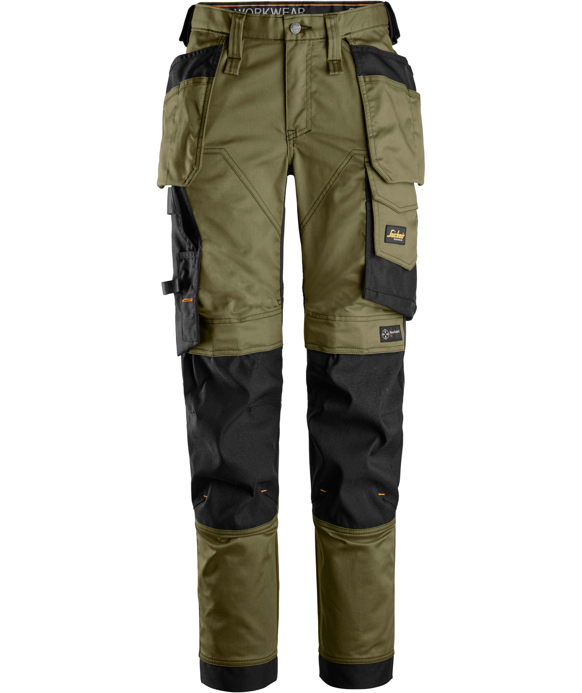 Snickers AllroundWork dame h&aring;ndverkerbukse 6247, Khaki Green/Black, Khaki Green/Black, swatch