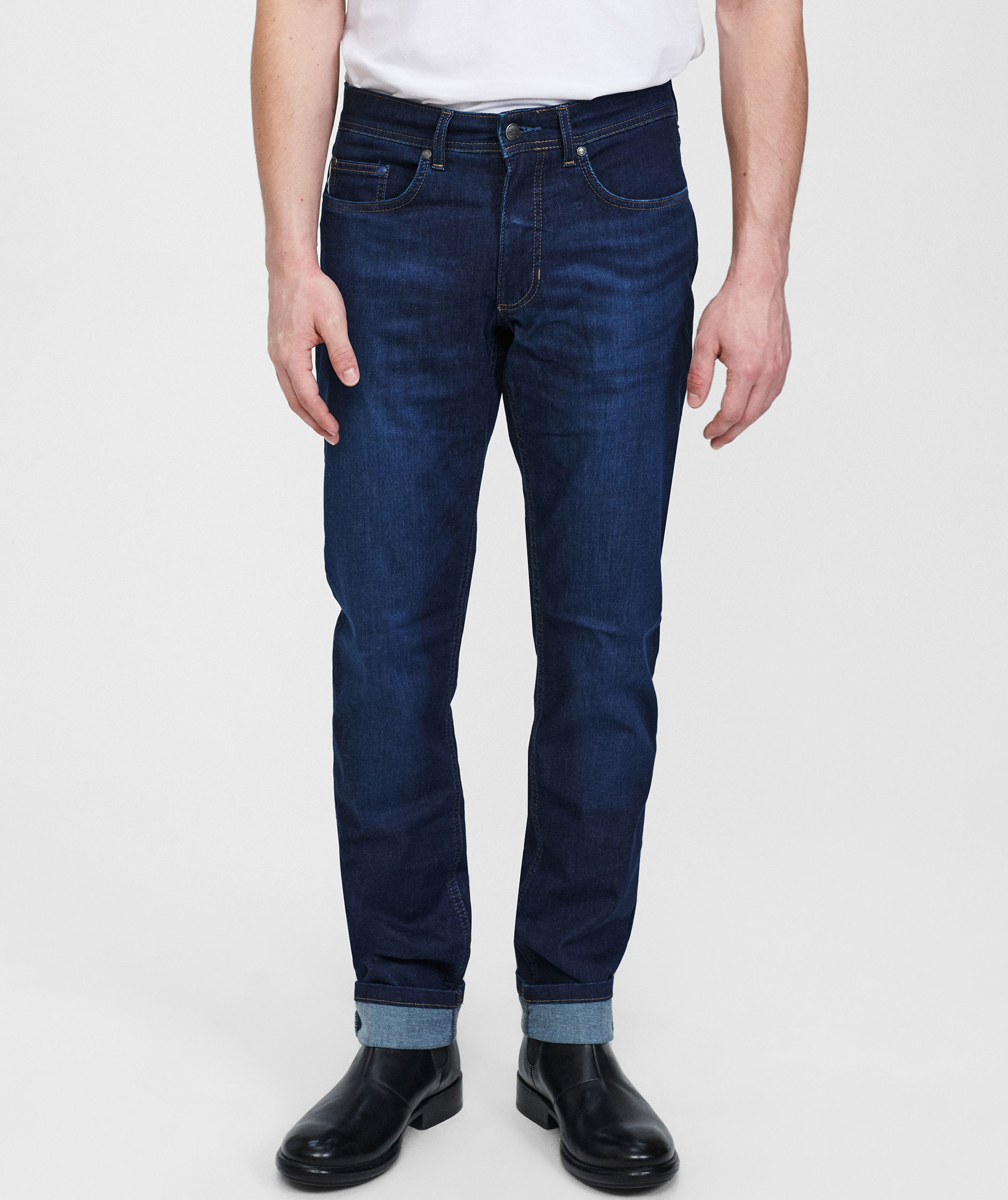 Sunwill Super Stretch Light Weight Fitted jeans, Dark blue, large image number 6