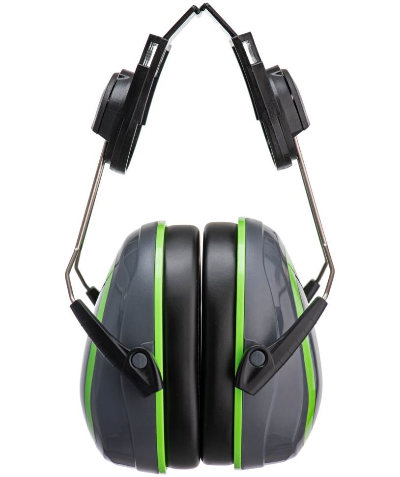 Portwest PW75 HV Extreme clip-on h&ouml;rselk&aring;por, Gr&aring;/Gr&ouml;n