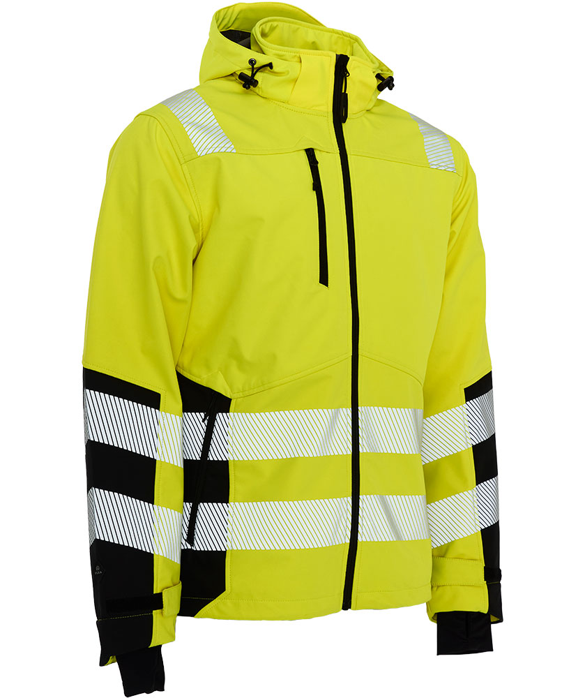ELKA Visible Xtreme softshelljakke, Hi-vis Gul/Sort, Hi-vis Gul/Sort, swatch