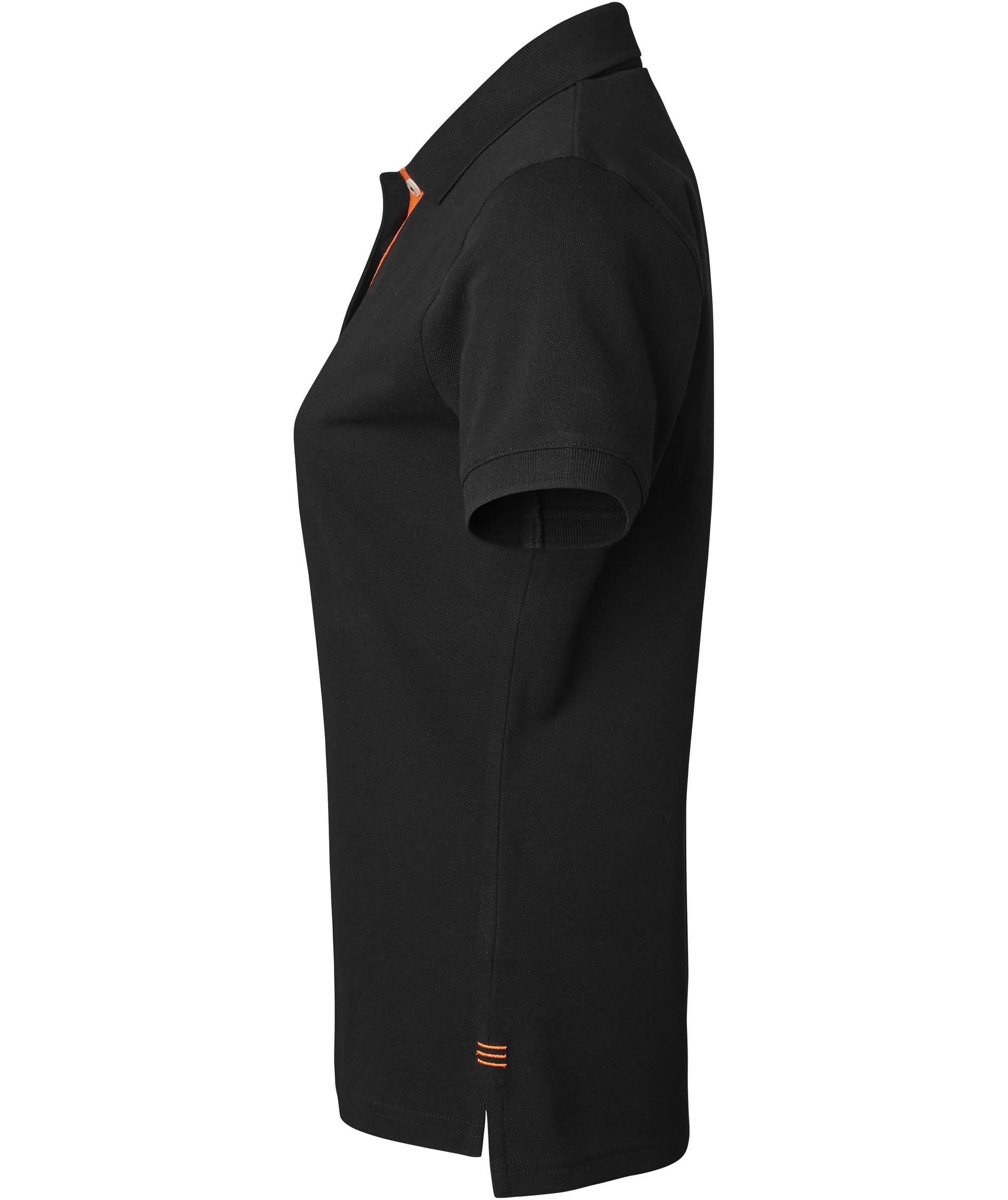 South West Wera Damen Poloshirt, Black/Orange, large image number 3