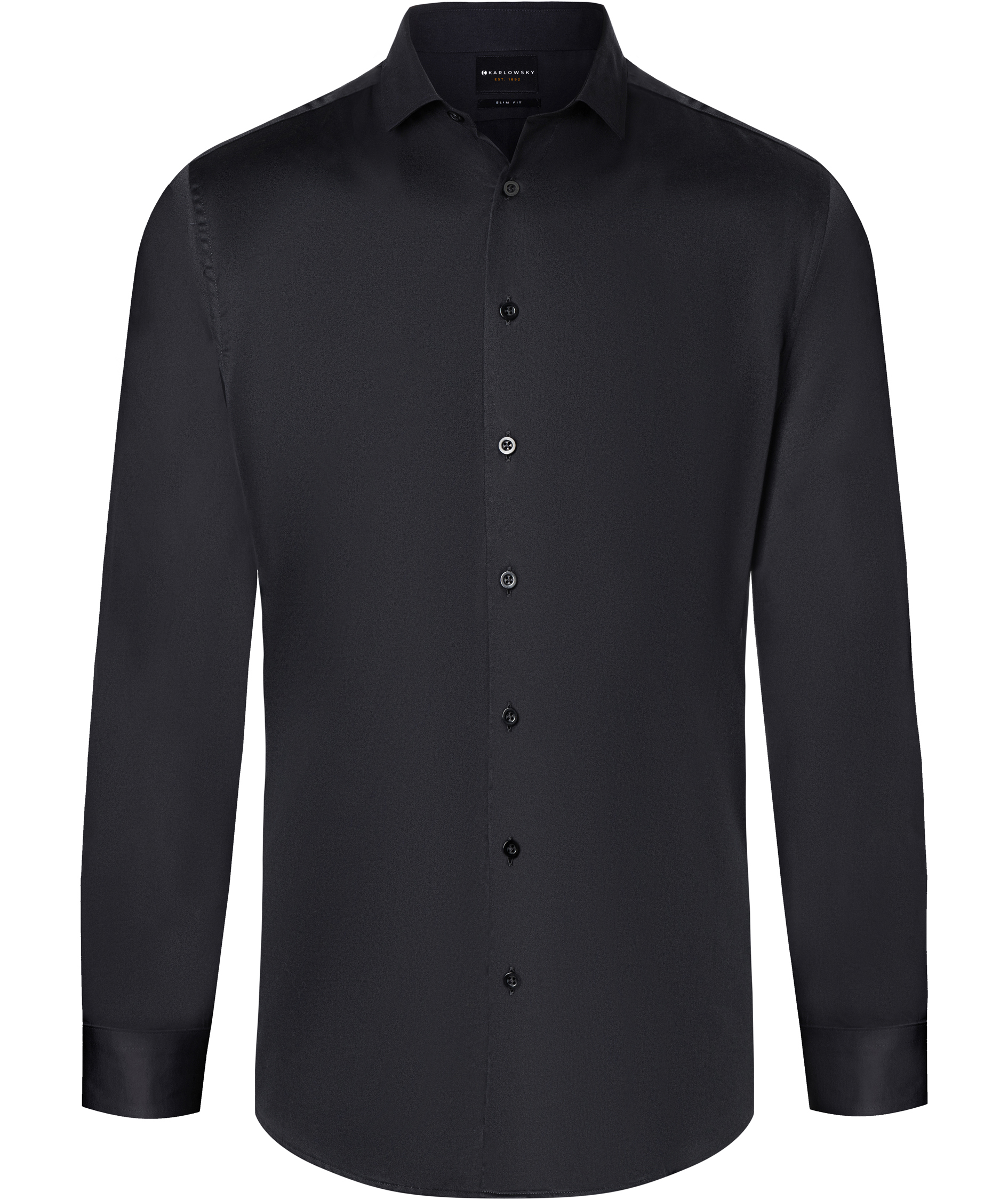 Karlowsky modern fit stretch shirt, Black