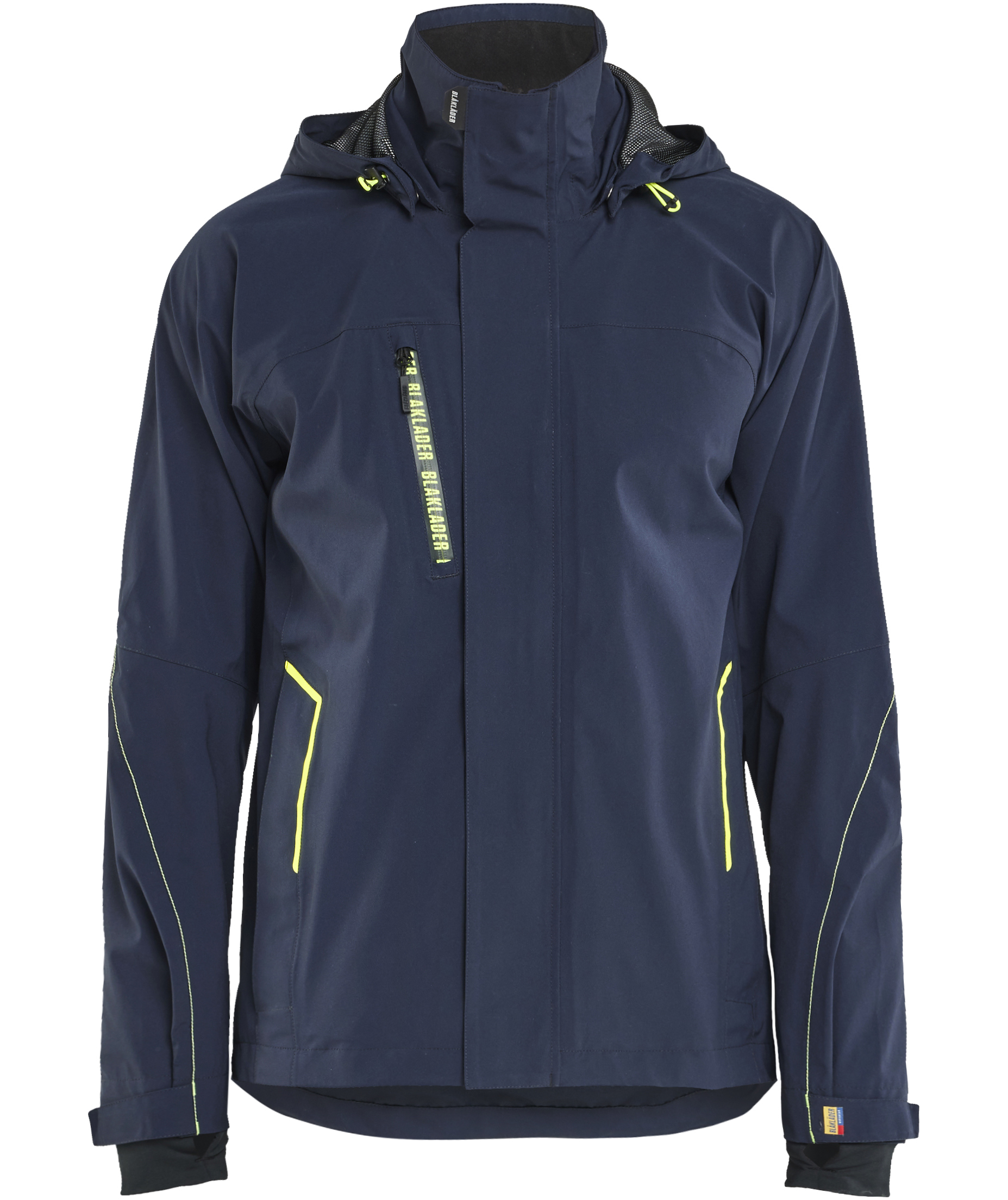 Bl&aring;kl&auml;der skaljakke full stretch, M&oslash;rk Marine/Hi-Vis Gul, M&oslash;rk Marine/Hi-Vis Gul, swatch