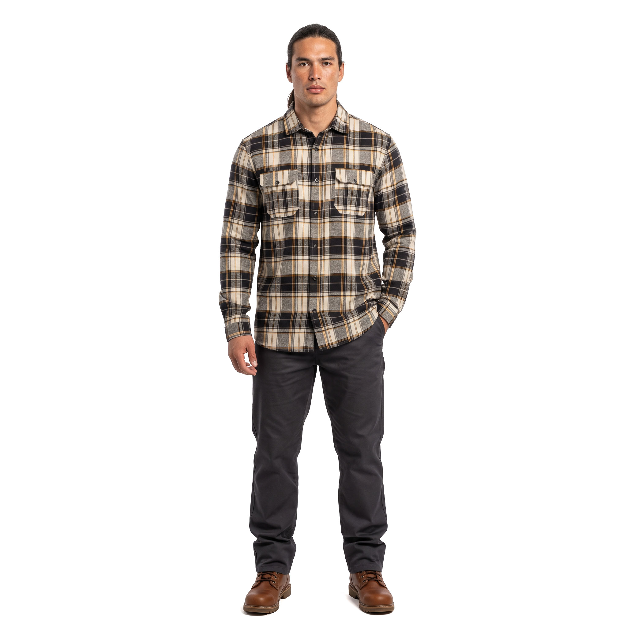 Portwest KA3 flannel shirt, Black