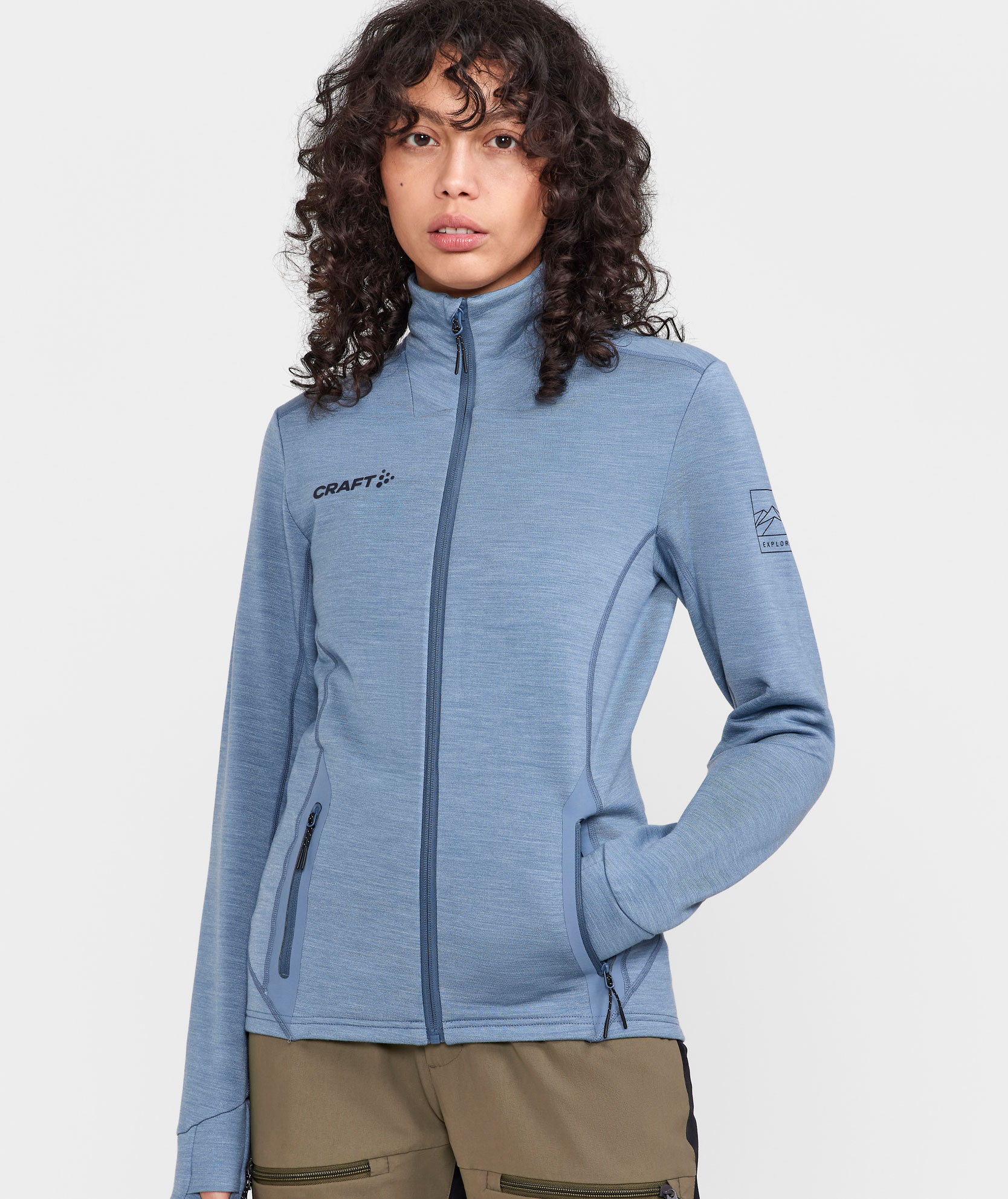 Craft PRO Explore Midlayer cardigan dam, Flow Melange