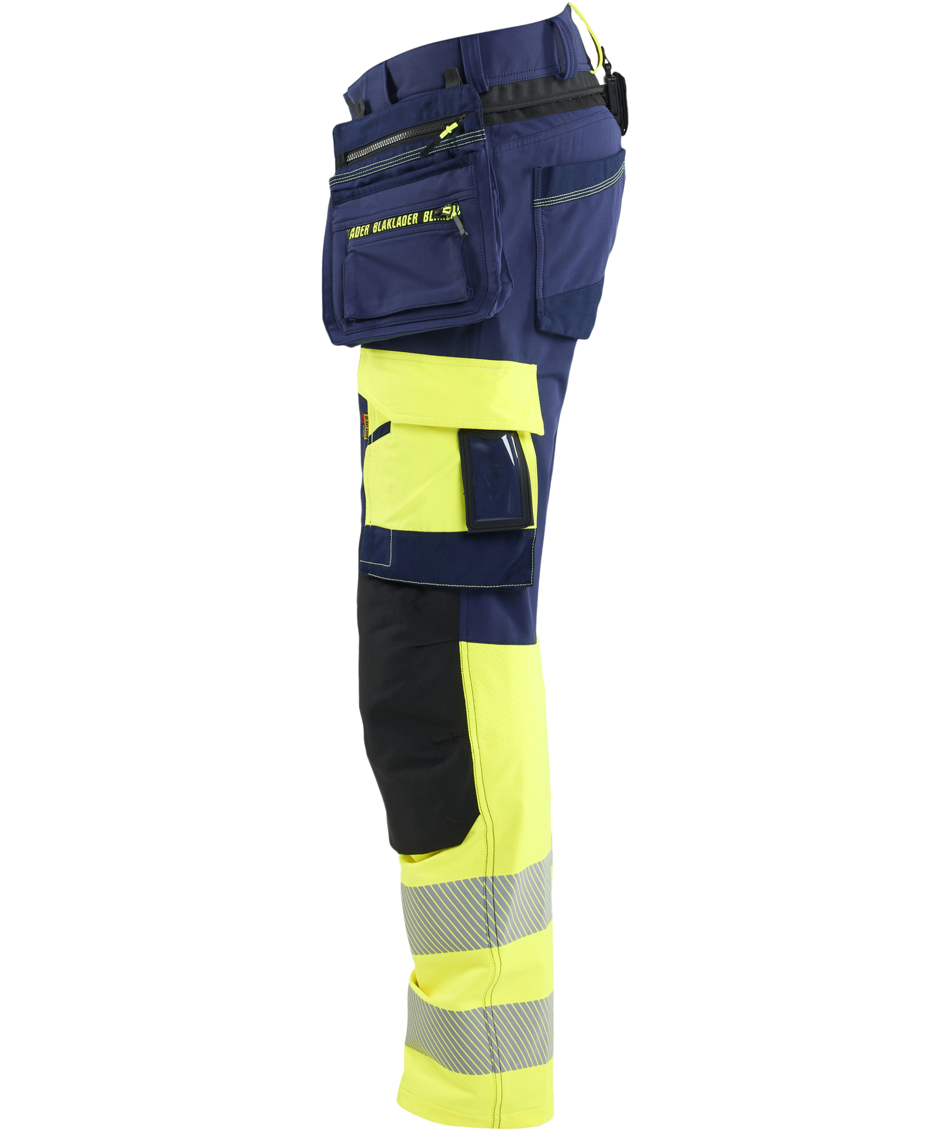 Bl&aring;kl&auml;der ToolRig&trade; craftsman trousers full stretch, Marine/Hi-Vis yellow, large image number 4
