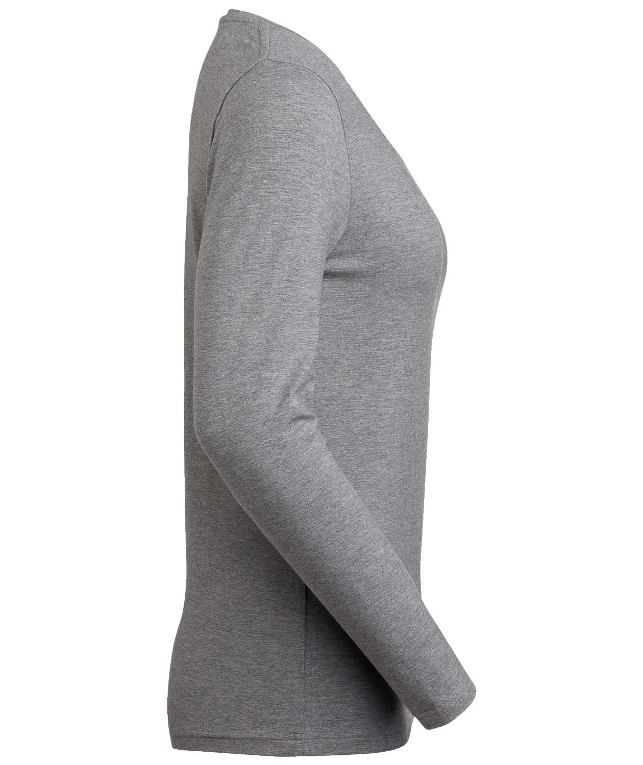 South West Lily organic long-sleeved women's T-shirt, Dark Heather Grey, large image number 2