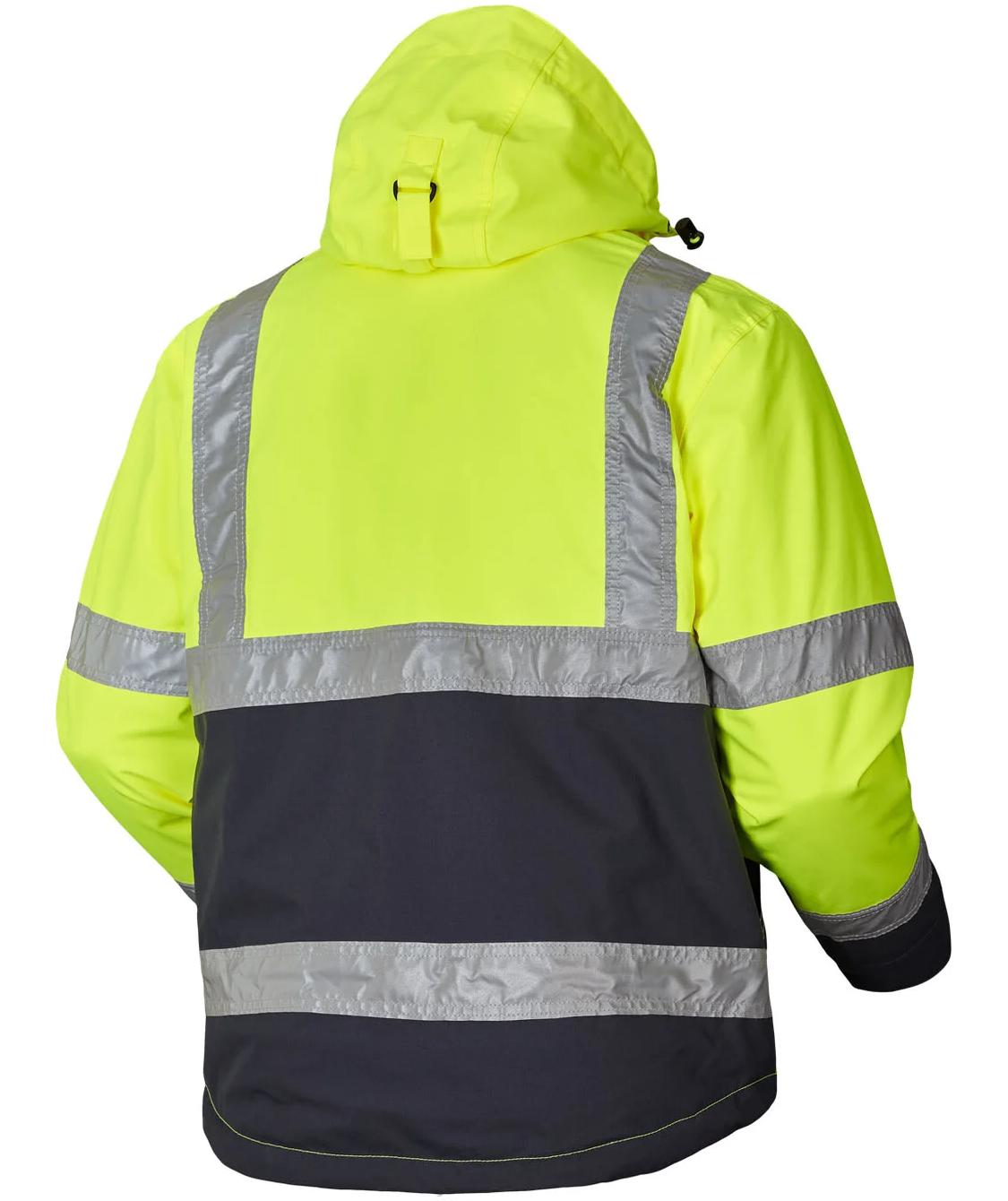 J.A.K. vinterjakke 11131, Hi-Vis gul/marine, large image number 1