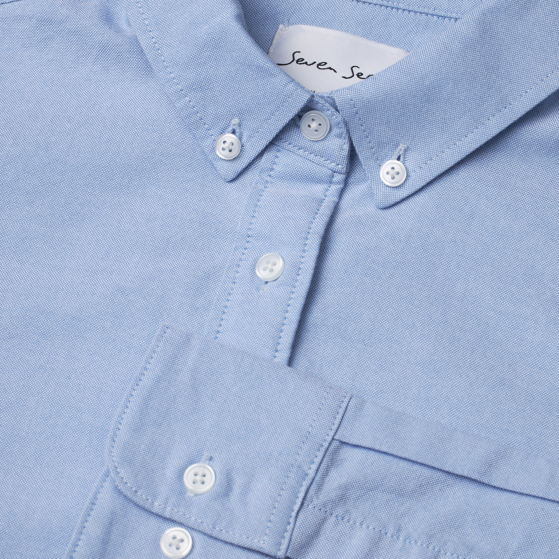 Seven Seas Oxford women's long Modern fit shirt, Light Blue, large image number 4