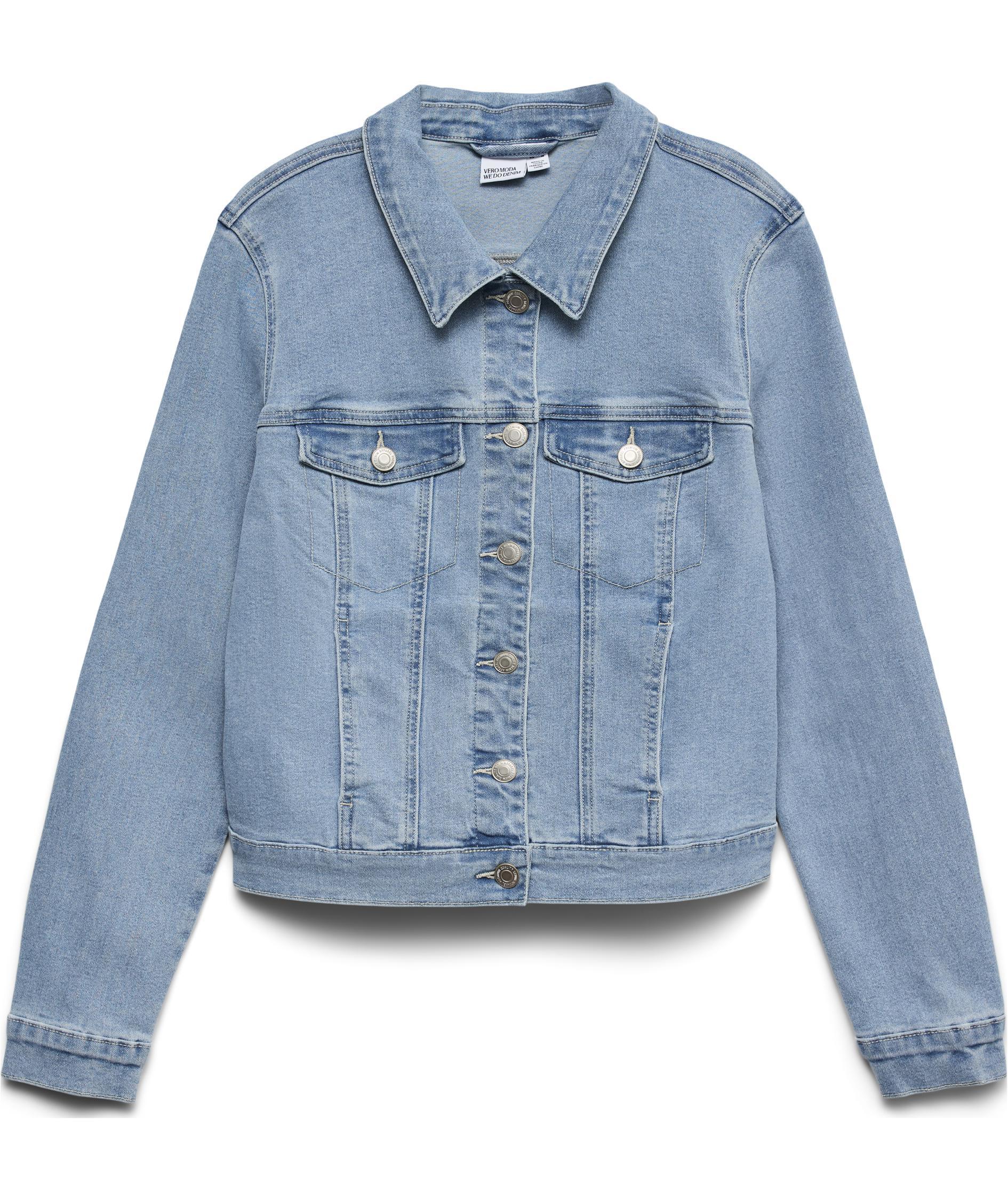 Vero Moda VMLUNA Denim jacka, Light Blue Denim