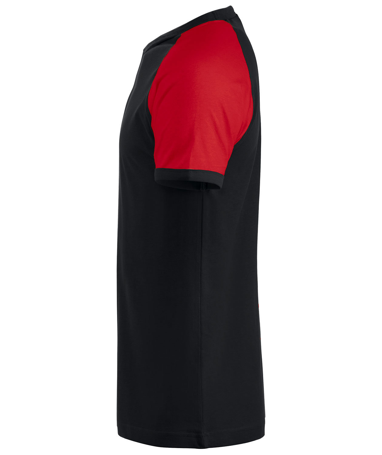 Clique Raglan T-shirt, Sort/R&oslash;d, large image number 1